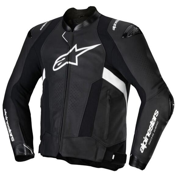 Alpinestars Black / White Missile V3 Leather Jacket Men's US 42 / EU 52 NWT
